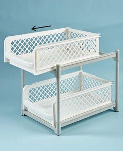 2-Tier Sliding Cabinet Drawer Baskets